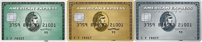 american express green gold platinum